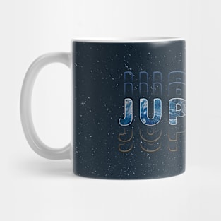 Typography Planet Jupiter: King of the Planets V02 Mug